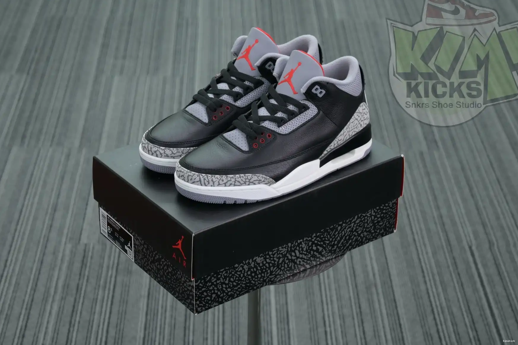 Kimikick 3“Black Reimagined” Jordan Air Cement 0501